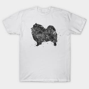 Keeshond dog black and white T-Shirt